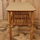 Rattan shelf on legs