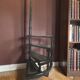 English library staircase wood and leather 20th century