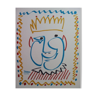 Pablo Picasso : Carnaval - Le Roi, Lithographie signée