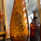 Carafe en verre texturé vintage