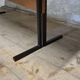 Vintage rectangular coffee table with a wooden top and black metal base, 1960s.