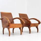 Ensemble de fauteuils du milieu du siècle en bois courbé