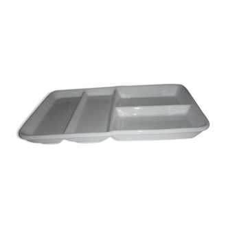 White ceramic compartment dish