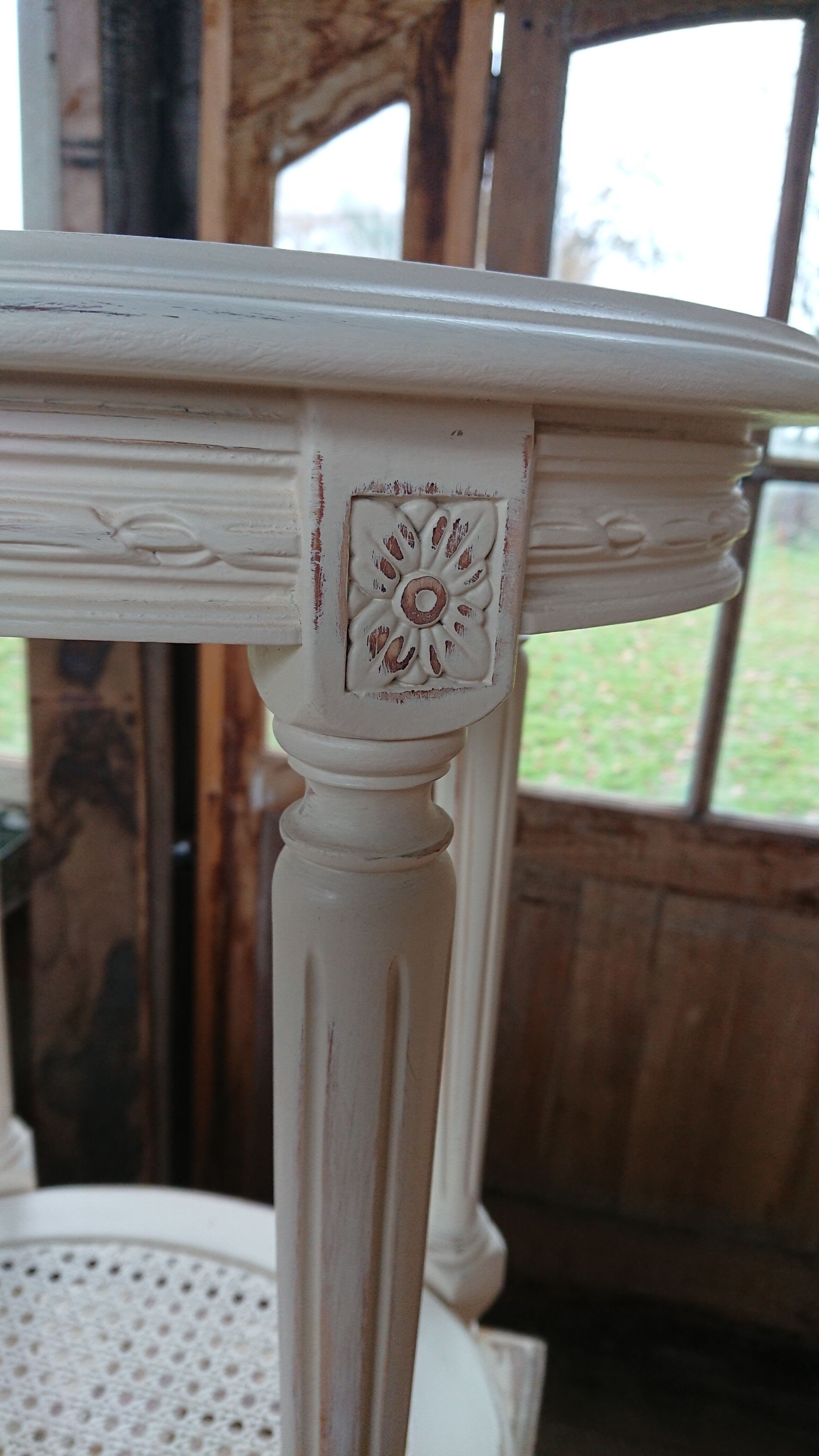 Bedside table Louis xvi patinated