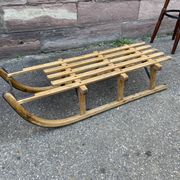 Luge traineau ancien alsace décoration noel primus 1950