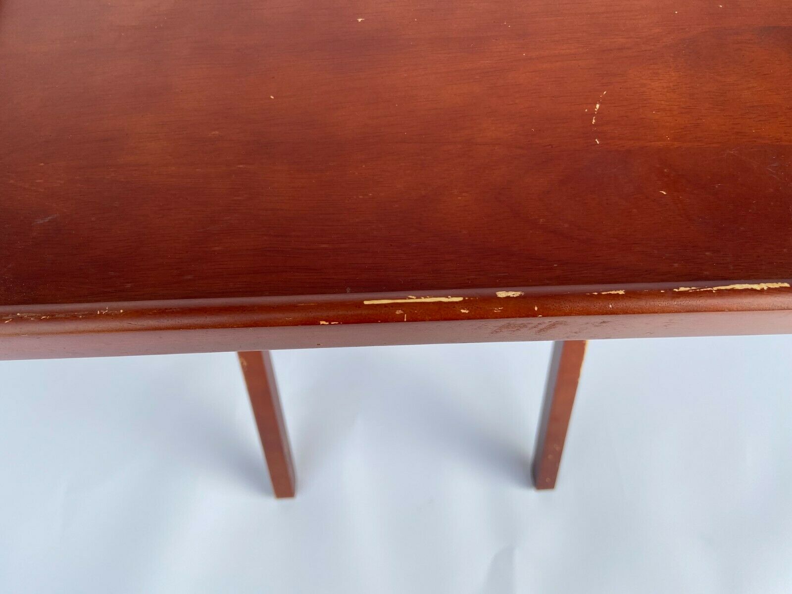 Pair of small wooden folding tables 1970