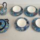 Complete tea/coffee service in Longwy enamel.