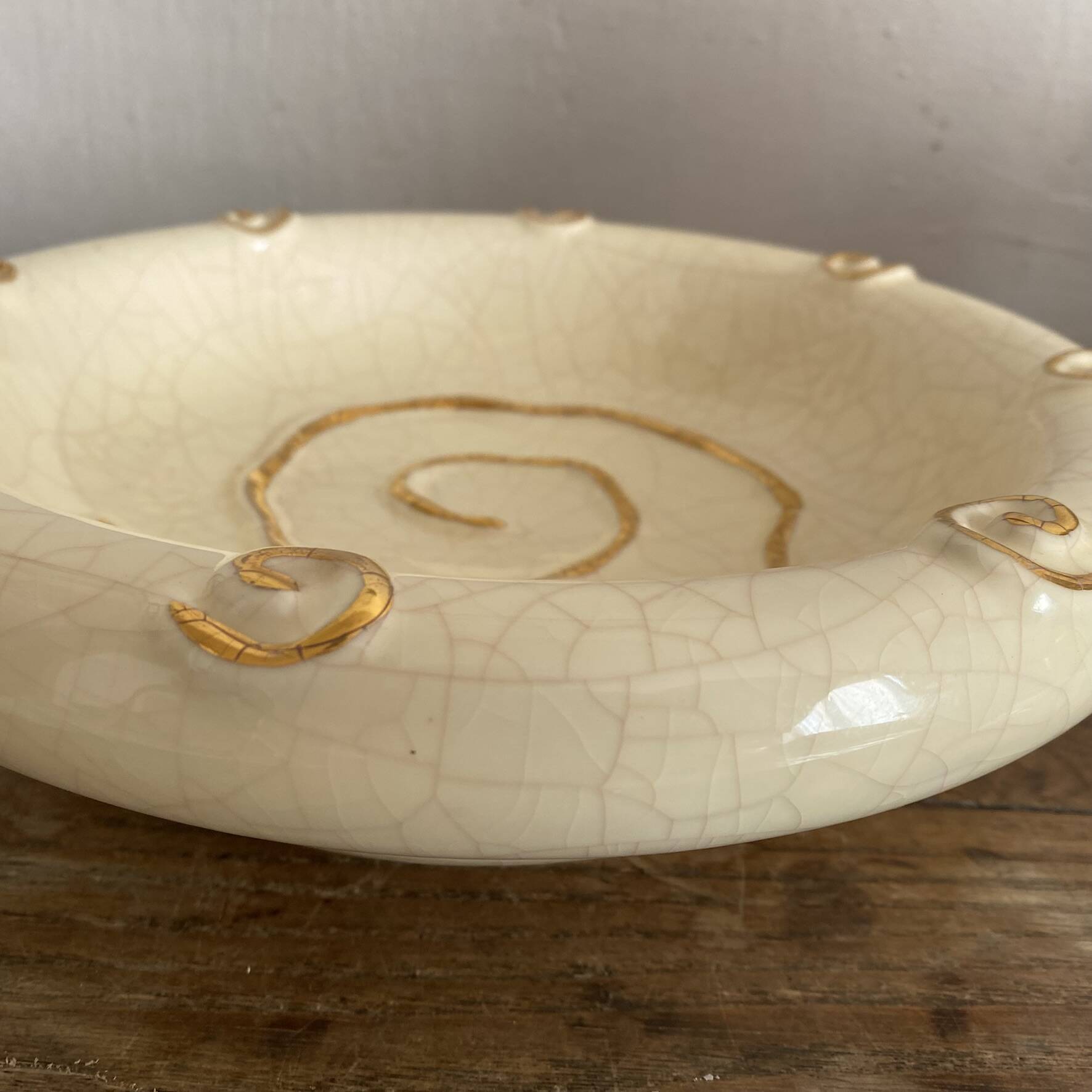 Ceramic vide poche Longwy 25 cm from the 1980s