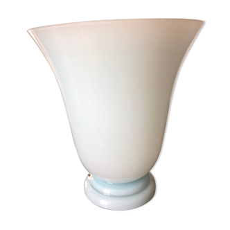 Blue opaline table lamp