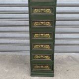 Hand-painted beechwood chest of drawers, 1950s