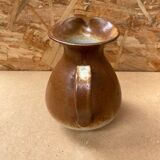 Ancien pichet keraluc grès marron beige made in france vintage
