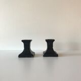 Pair of black candlesticks