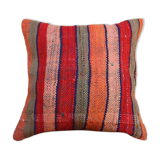 Coussin haïk rayé coloré en laine
