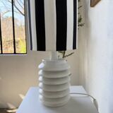White lacquered metal table lamp from the 60s