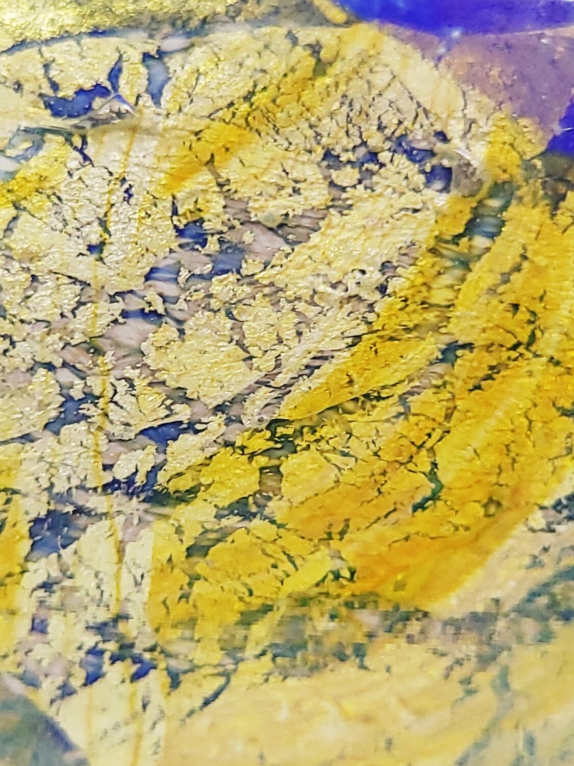 Murano glass vase with gold leaf inclusion, 12 cm, Italy