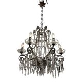 Vintage Crystal Beaded Chandelier