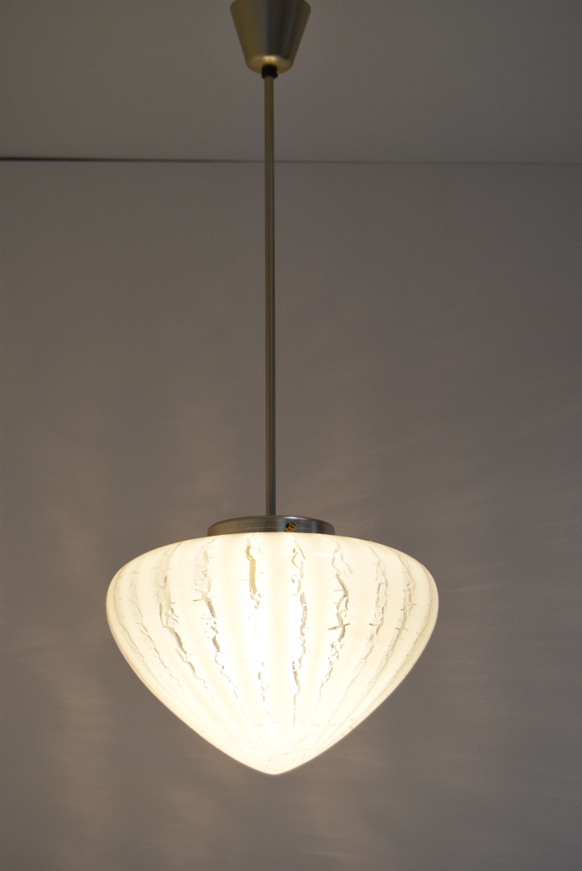 Mid-century Glass Pendant,Czechoslovakia,1970's.