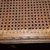 Piano bench in caning