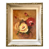 Vintage old rose painting