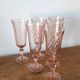 Set of 6 Rosaline champagne flutes