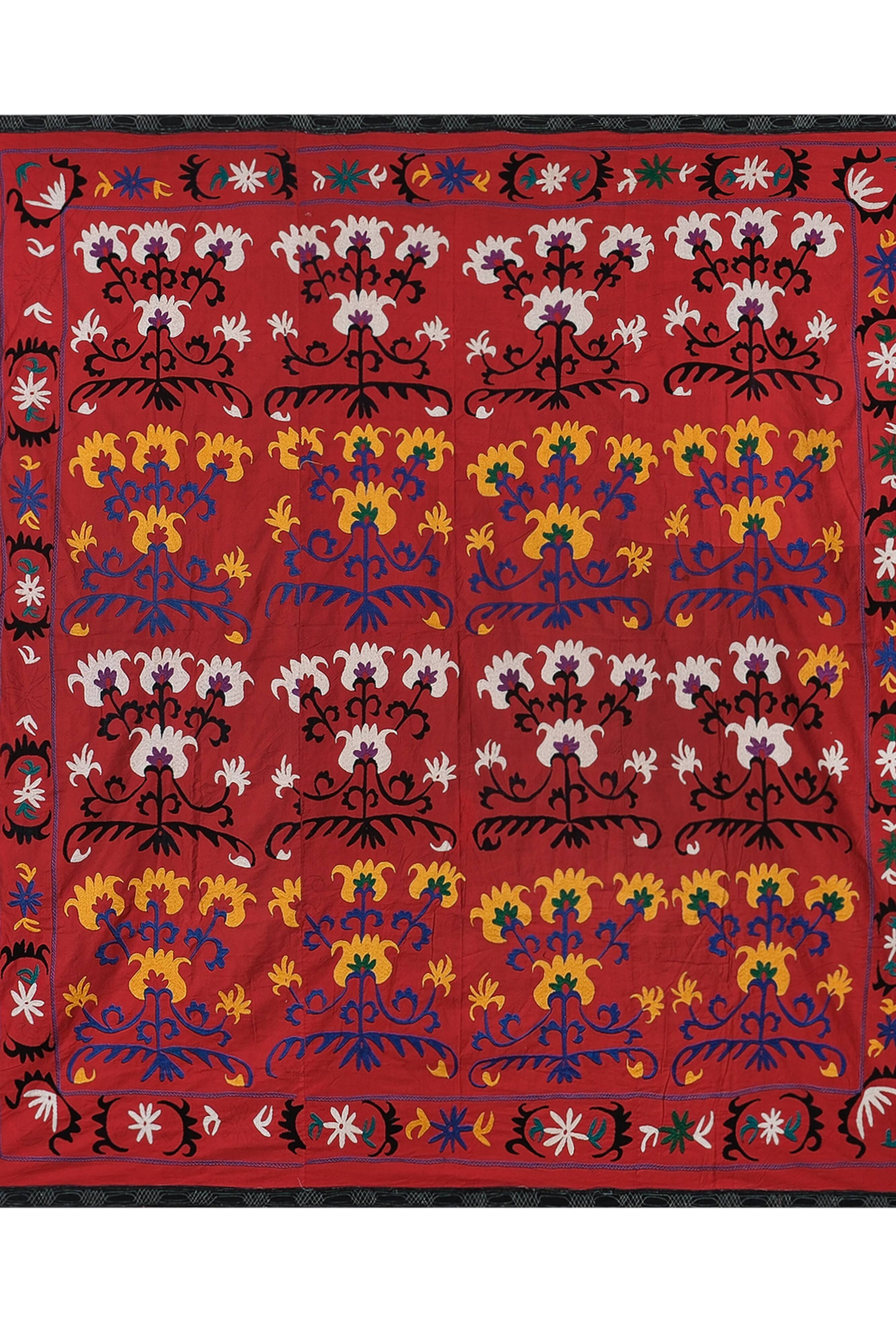 Hand knotted rug, vintage turkish rug 222x231 cm