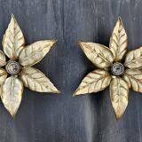 Pair of Massive wall lamps, designed by Willy Daro. 70s