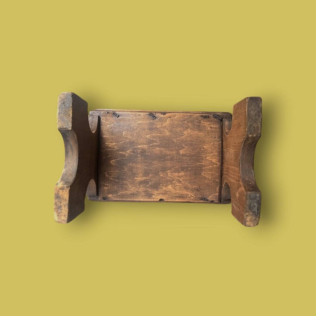 Small antique wooden stool chest – handcrafted
