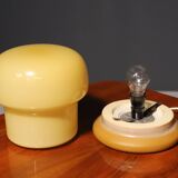 Opal glass mushroom table lamp, designed by Karel Volf, 1970´s, Czechoslovakia