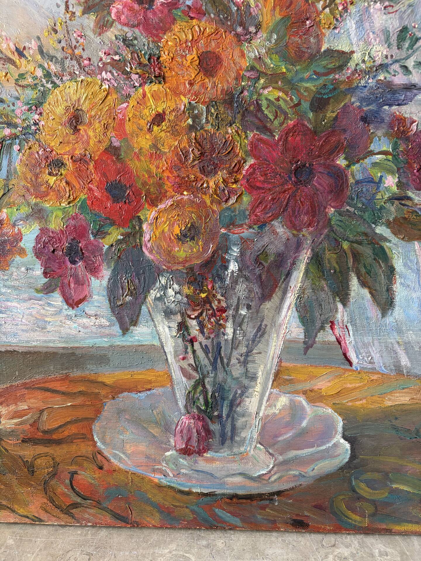 Bouquet at the window, oil on canvas 1924