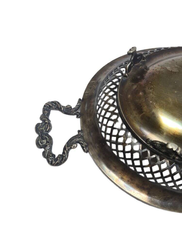 Art Nouveau fruit bowl on stand by Fraget, Poland, 1900s
