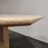 Vintage octagonal travertine dining table, 1970s