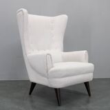 1960s Restored Wingback Chair, Czechoslovakia