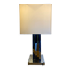 large table lamp in brass and chrome "Skyscraper" by B D Lumica in the style of Willy Rizzo, Spain, 1970s.