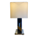 large table lamp in brass and chrome "Skyscraper" by B D Lumica in the style of Willy Rizzo, Spain, 1970s.