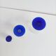 Set of 16 antique glasses with cobalt blue stems, Art Deco.
