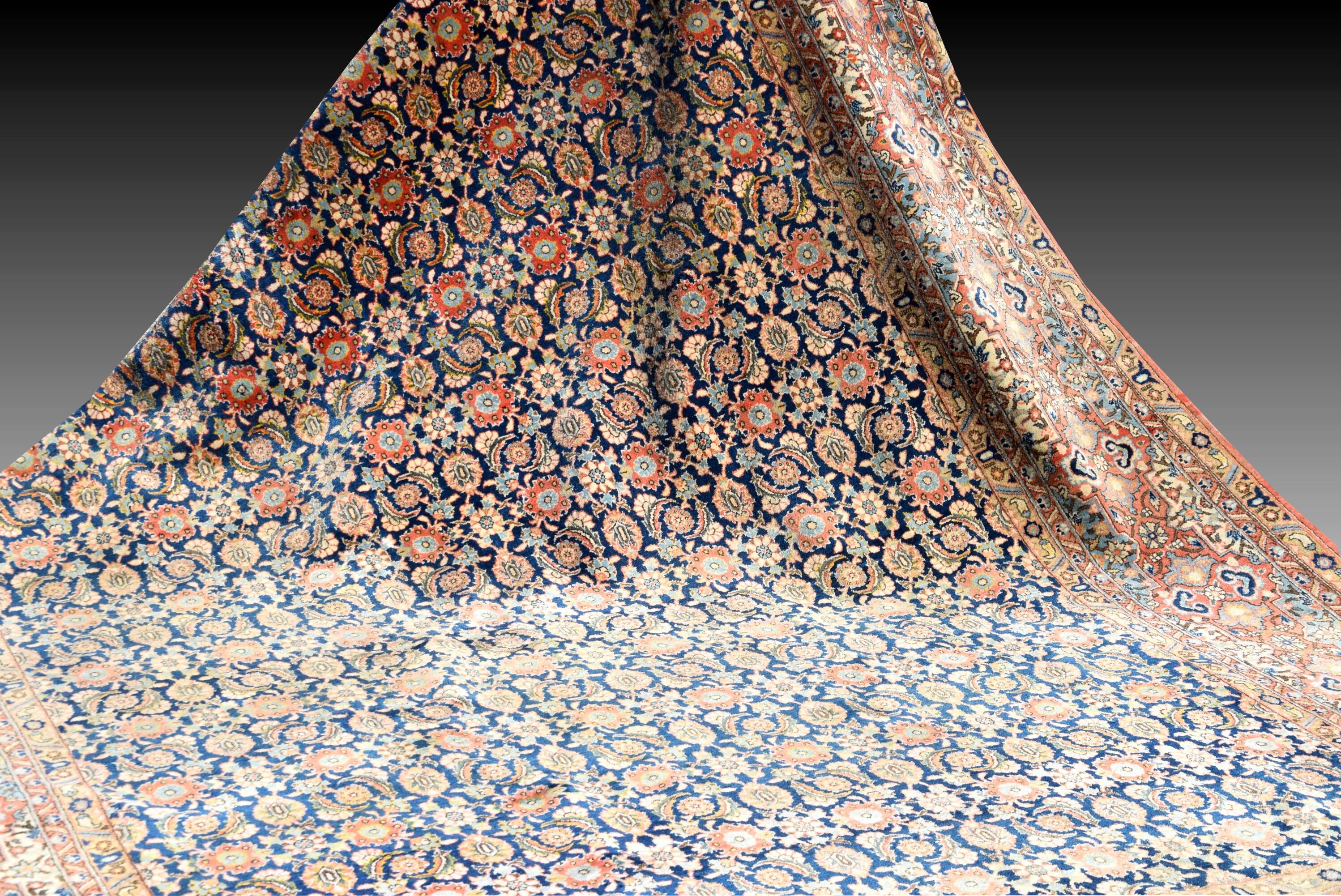 Iran GHOUM oriental rug - : 3.33 X 2.35 Meters -