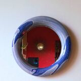 60s glazed ceramic mirror