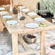 Large farmhouse table - solid oak - drawer