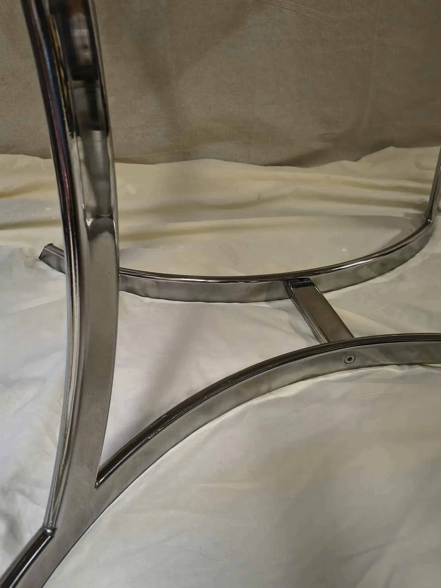 Smoked glass octagonal table from the early 1970s.