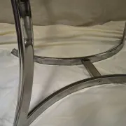Smoked glass octagonal table from the early 1970s.