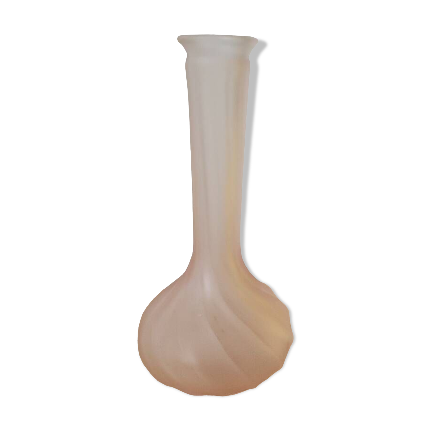 Small pink glass vase