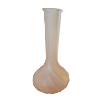 Small pink glass vase