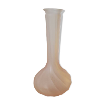 Small pink glass vase