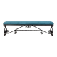 Banc vintage des années 1950 en fer et tissu design italien
