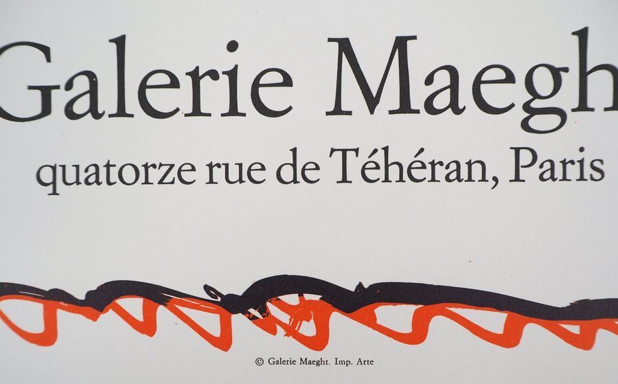 Alechinsky pierre (1927) "travaux d'impression", 1980. original poster in lithography