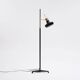 Black and gold metal floor lamp, 1950s