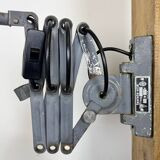 Grey Industrial Gooseneck Scissor Wall Lamp from Elektroinstala, 1960s