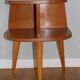 Tripod bedside table with oak veneer, 1950