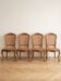 Lot de 4 chaises Régence en merisier canné