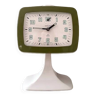 Réveil Space Age avec base de Peter German, article NOS, horloge de table avec alarme, horloge atomique, années 70